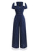 Combinaison bleue à rayée revers années 1930