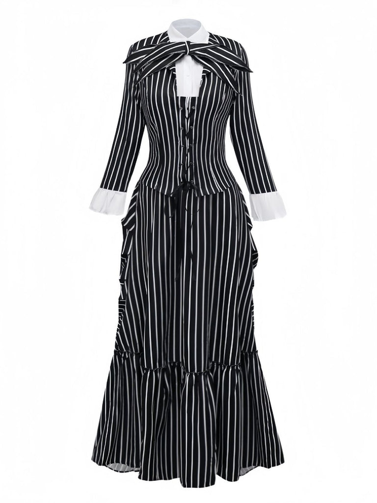 Costume rayé noire L'Étrange Noël de Monsieur Jack années 1940