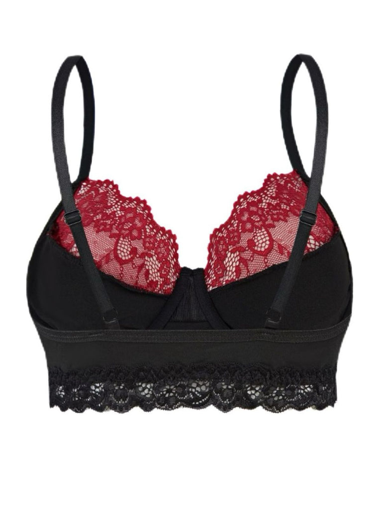 Haut court noire gothique crâne en dentelle années 1980