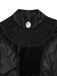 Robe noire en maille à manches bouffantes style vampire années 1950