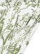 2PCS Chemisier Dolman solide et pantalon floral verte des années 1930