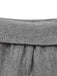 2PCS Haut et jupe en tricot gris à col en V années 1960