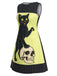 Robe Orange Sans Manches Chat Crâne À Pois Années 1960