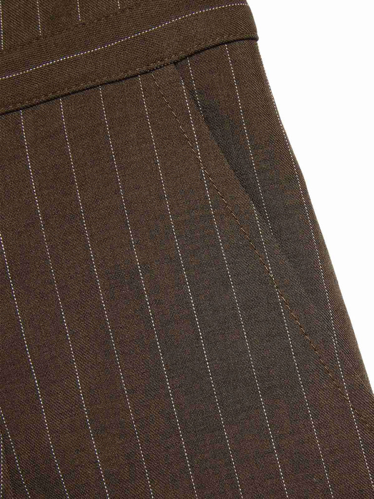 Combinaison rouge à rayures verticales en maille 1930s