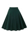 Jupe à poches et boutons latéraux unis des années 1950