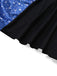 Robe à capuche noire et bleue style sorcière des années 1930