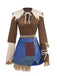 2PCS Ensemble d'épouvantails d'Halloween marron des années 1960