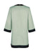 Robe trapèze verte à nœud inspirée de The Queen's Gambit des années 1970