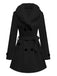 Manteau à boutons amovibles en fausse fourrure des années 1940