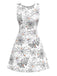 Robe noire et blanche toile d'araignée nnées 1960