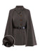Veste à revers avec cape amovible et ceinturée années 1940