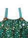 Robe en maille verte avec pompons forme d'arbre de Noël des années 1960