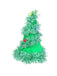 Ensemble de robe à volants vert sapin de Noël des années 1950