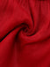 Robe rouge unie manches longues et col noué froncé des années 1960