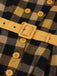Robe à carreaux vichy avec ceinture et revers boutonnés des années 1950