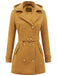 Manteau à capuche croisé en fausse laine des années 1970