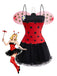 Ensemble de costumes de cosplay Miraculous Bubble rouge des années 1960