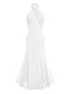 Robe convertible blanc col licou croisée en mousseline de soie années 1930