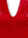 Robe en maille à encolure en cœur et épaules dénudées des années 1960