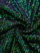 Robe verte en tulle à sequins décolleté col en V profond années 1930