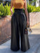 Pantalon large ceinturé en cuir PU massif des années 1980