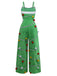 Combinaison verte à pompons style sapin de Noël années 1930