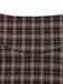 Jupe à carreaux vichy marron taille large des années 1940