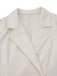 Manteau blanche en fausse laine à boutons nacrés années 1940