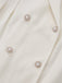 Manteau blanche en fausse laine à boutons nacrés années 1940