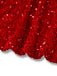 Robe à paillettes rouge manches longues col rond avec nœud des années 1960