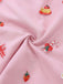 Robe bustier rose en maille à sequins et fourrure années 1950