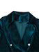 Blazer croisé en velours uni des années 1980