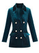 Blazer croisé en velours uni des années 1980