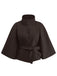 Veste cape à col roulé ceinturée unie années 1970