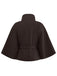 Veste cape à col roulé ceinturée unie années 1970