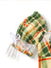 [Prévente] Robe patchwork multicolore en dentelle et tartan de Noël des années 1950