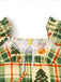 [Prévente] Robe patchwork multicolore en dentelle et tartan de Noël des années 1950