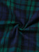Manteau à carreaux bleue et verte en col cranté années 1940