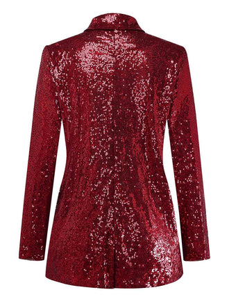 Veste blazer à paillettes col revers des années 1970