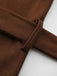 Manteau long marron en fausse laine col cranté des années 1930