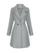Manteau trapèze col larges revers en fausse laine unie des années 1940