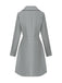 Manteau trapèze col larges revers en fausse laine unie des années 1940