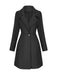 Manteau trapèze col larges revers en fausse laine unie des années 1940