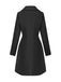Manteau trapèze col larges revers en fausse laine unie des années 1940