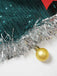 Robe verte à paillettes avec nœud et clochettes de Noël des années 1960