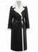 Manteau long à revers en fausse polaire sherpa contrastée des années 1940