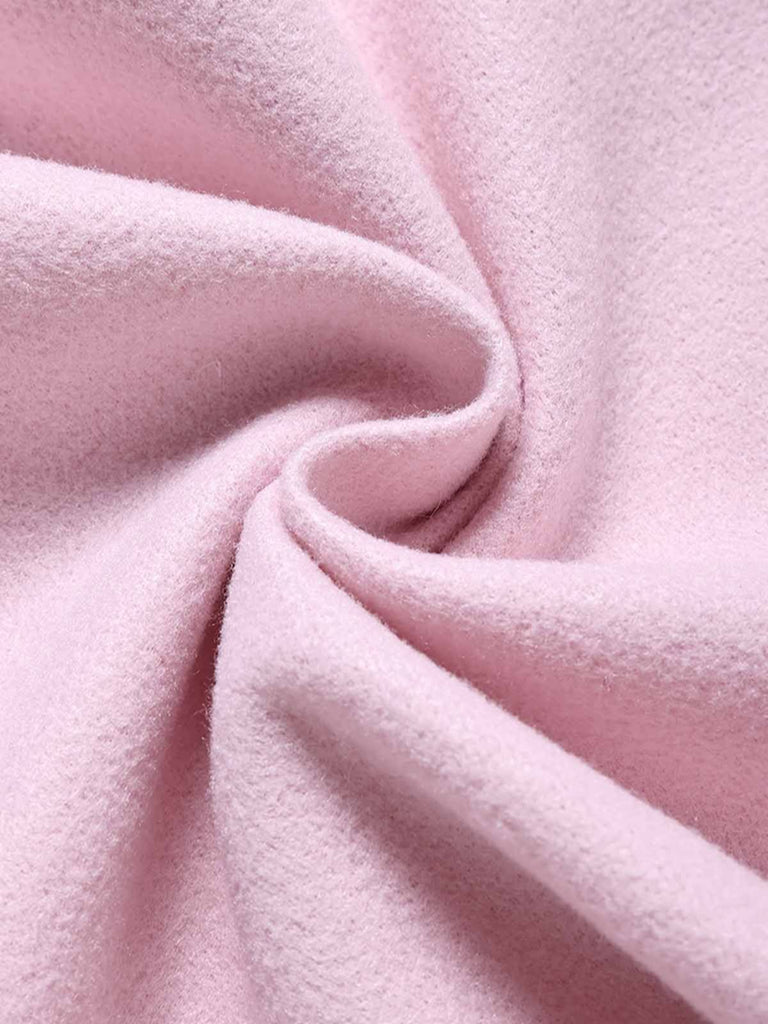 [Prévente] Manteau marron à capuche boutonné en fausse laine années 1950