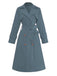 Trench-coat uni à double boutonnage des années 1950