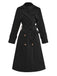 Trench-coat uni à double boutonnage des années 1950