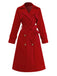 Trench-coat uni à double boutonnage des années 1950